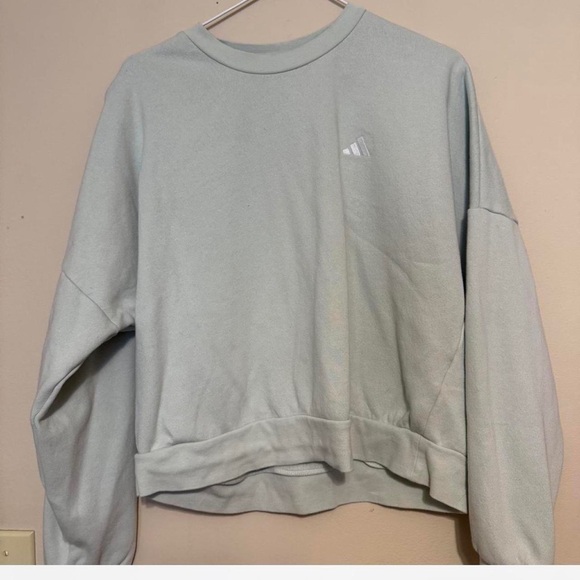 adidas Women's Long Sleeve Tee - Light Gray - Picture 1 of 2